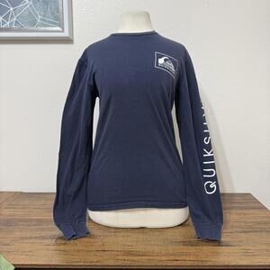 Quiksilver Navy Blue Long Sleeve T-Shirt Size S